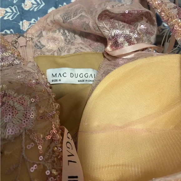 Mac Duggal 67481 Floral Embellished Sleeveless Plunge Gown Sz 6 NWT - Picture 14 of 16